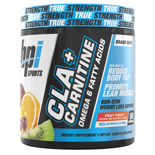 BPI Sports CLA+ Carnitine – Omega-6 Fatty Acids | Non-Stim Weight Loss Support | Rainbow Ice | 50 Servings | 350g