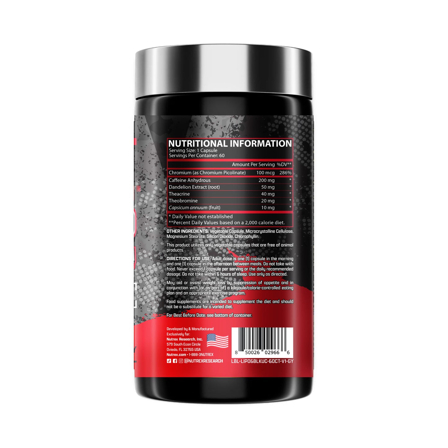 Nutrex Research Lipo 6 Black Ultra Concentrate - 60 Liqui-Caps