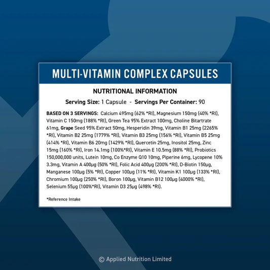 Applied Nutrition Vitality Multivitamin Complex – Highly Bioavailable | Vegan | 30 Servings | 90 Capsules