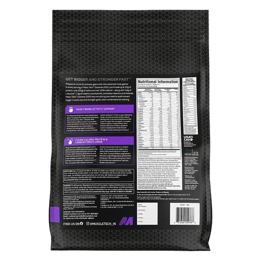 MuscleTech Mass Tech Extreme 2000 – Triple Chocolate Brownie (12lbs / 5.44kg)