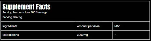 Marvelous Nutrition Beta-Alanine – Old School Formula, Gluten Free, GMP Certified (300g / 100 Servings)