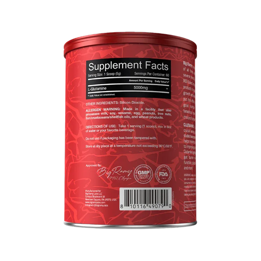 Big Ramy Labs Red Rex Glutamine 5000mg – (300g / 60 Servings)