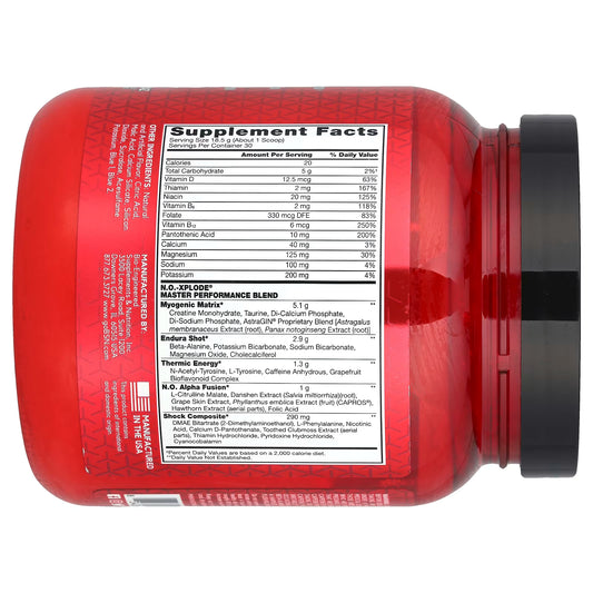 BSN NO-Xplode Legendary Pre-Workout – Blue Raz (555g / 30 Servings)