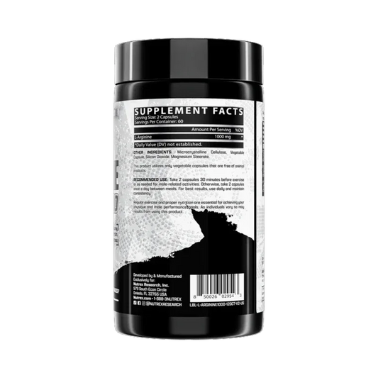 Nutrex Research L-Arginine 1000 - Nitric Oxide Booster | 120 Capsules