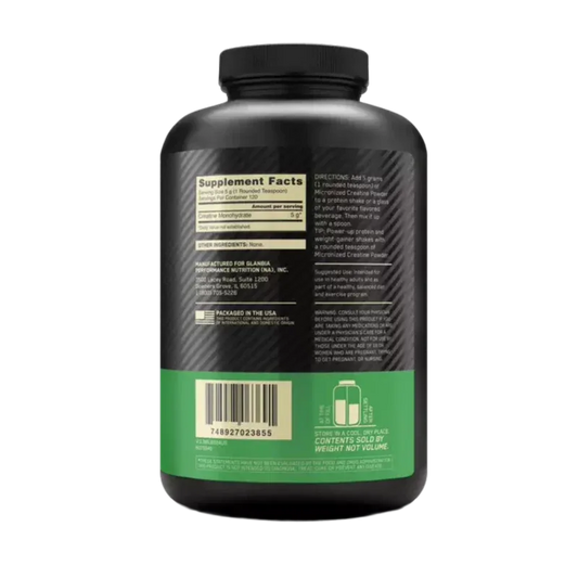 Optimum Nutrition Micronized Creatine Powder – Unflavored (600g / 120 Servings)
