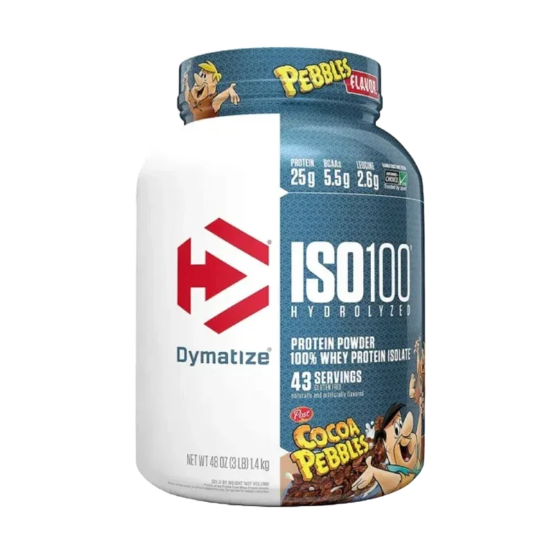 Dymatize ISO100 Hydrolyzed 100% Whey Protein Isolate – Cocoa Pebbles (3 lbs / 43 Servings)