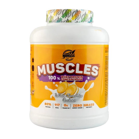 Marvelous Nutrition Muscles 100% Whey Protein Concentrate – White Chocolate Cookies