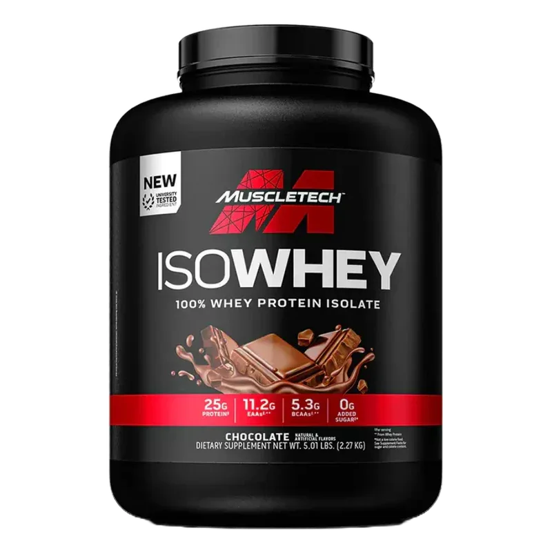MuscleTech IsoWhey 100% Whey Protein Isolate – Chocolate (5.01 lbs / 2.27 kg)