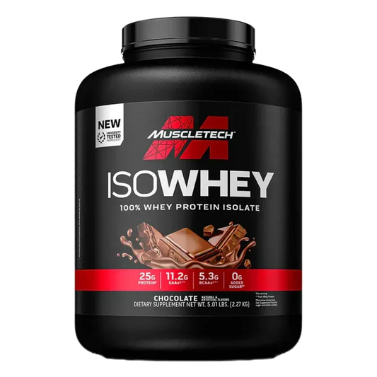 MuscleTech IsoWhey 100% Whey Protein Isolate – Chocolate (5.01 lbs / 2.27 kg)
