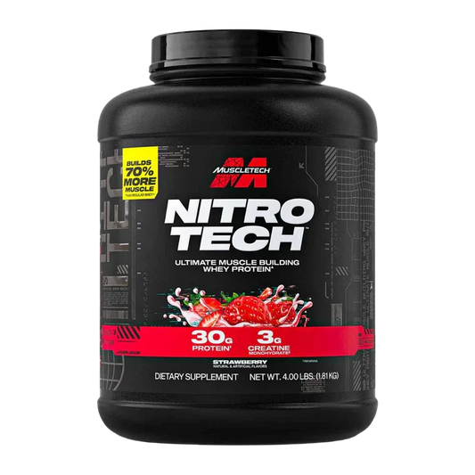 MuscleTech Nitro-Tech Ultimate Muscle Building Whey Protein – Strawberry (4 lbs / 1.81 kg)