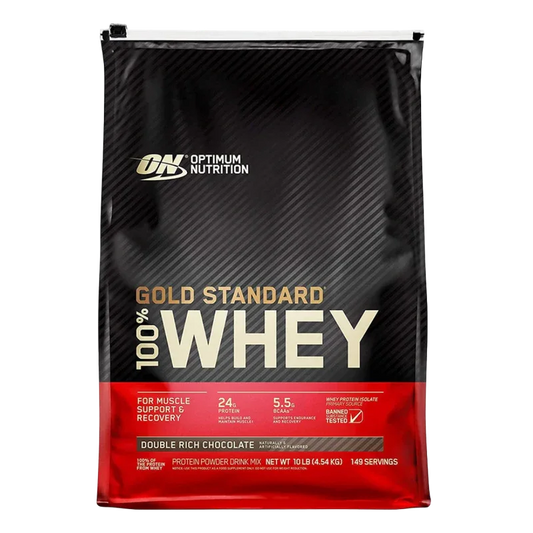 Optimum Nutrition Gold Standard 100% Whey – Double Rich Chocolate | 10 lbs-149 servings