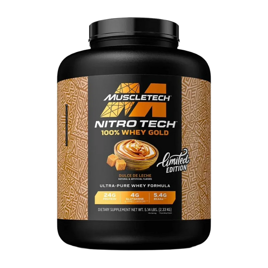 MuscleTech Nitro Tech 100% Whey Gold – Dulce de Leche | Limited Edition | 5.14 lbs