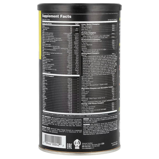 Animal Pak Ultimate Foundation – All-in-1 High Performance Multivitamin | Improved Formula | 44 Pill Packs