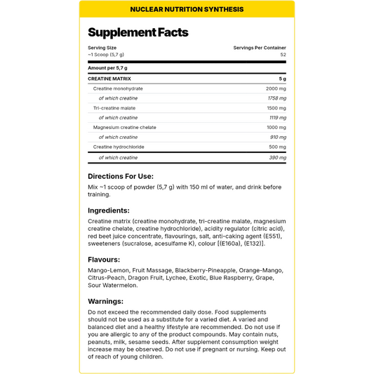 Nuclear Nutrition, Synthesis Complex, 300g, 52 Servings