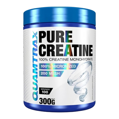 Quamtrax Pure Creatine – 100% Creatine Monohydrate, 0% Carbs, 0% Fat (300g / 100 Servings)