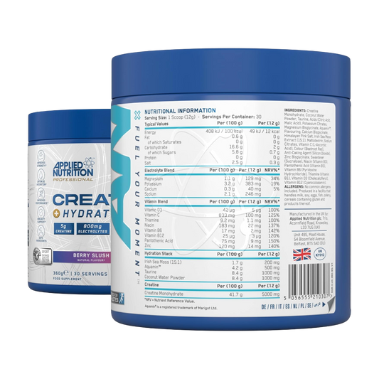 Applied Nutrition, Creatine + Hydration, 360g, 30 Servings