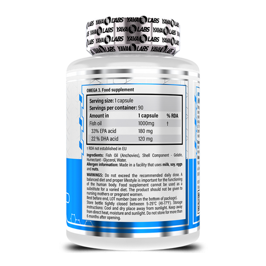 Yava Labs, Omega 3, 90 Capsules, 90 Servings