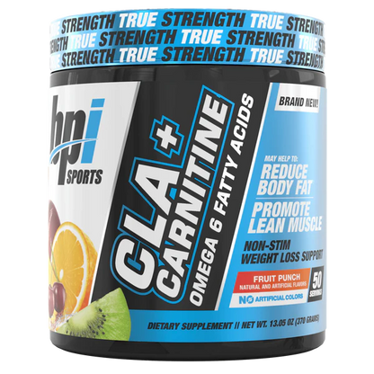 BPI Sports CLA+ Carnitine – Omega-6 Fatty Acids | Non-Stim Weight Loss Support | Rainbow Ice | 50 Servings | 350g