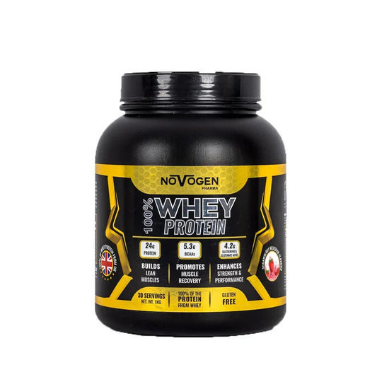 Novogen Pharma 100% Whey Protein – Strawberry Milkshake (1 kg / 30 Servings)