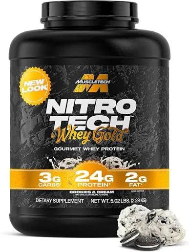 MuscleTech Nitro Tech Whey Gold – Gourmet Whey Protein | Cookies & Cream