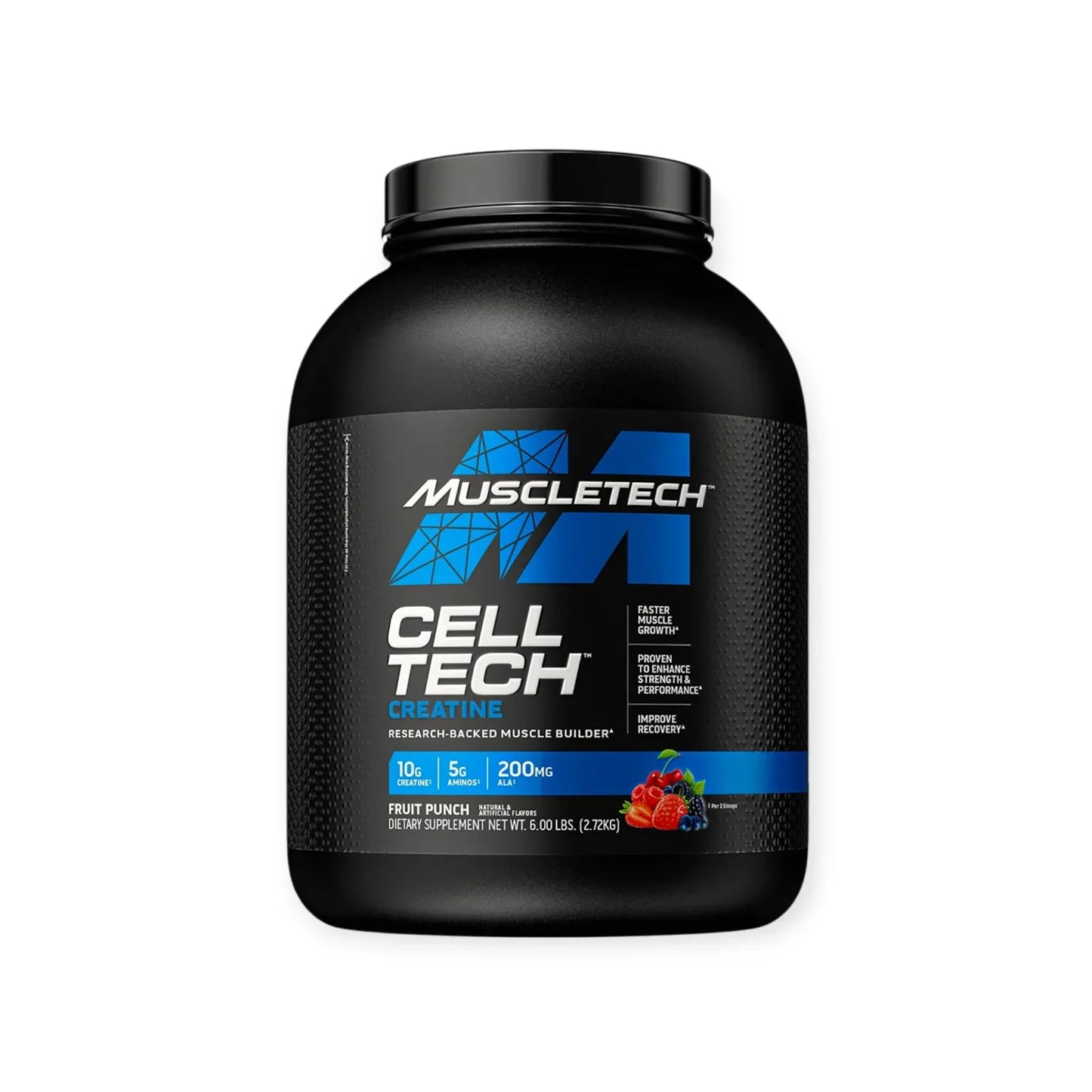 MuscleTech Cell Tech Creatine – Fruit Punch, Research-Backed Muscle Builder (2.72kg / 6lbs)