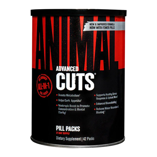 Universal Nutrition Animal Advanced Cuts – All-in-1 Pill Packs, New & Improved Formula (42 Packs / 21 Day Supply)