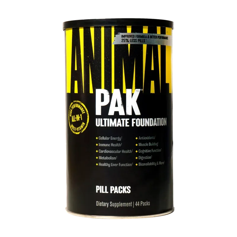 Animal Pak Ultimate Foundation – All-in-1 High Performance Multivitamin | Improved Formula | 44 Pill Packs