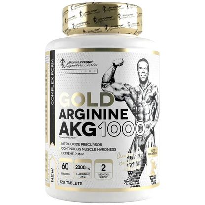 Kevin Levrone Signature Series Gold Arginine AKG 1000 – Nitric Oxide Precursor, Extreme Pump (120 Tablets / 60 Servings)