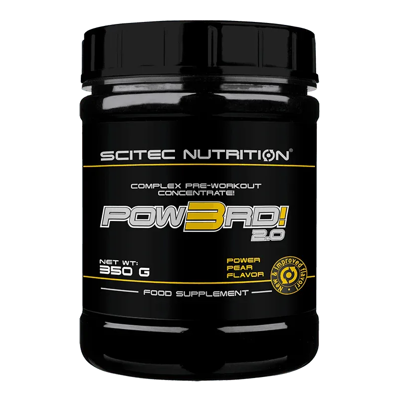Scitec Nutrition POW3RD! 2.0 – Complex Pre-Workout Concentrate, New & Improved, Power Pear (350g)