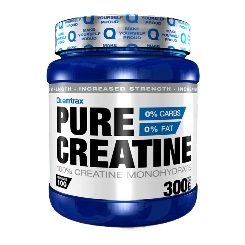 Quamtrax Pure Creatine – 100% Creatine Monohydrate, 0% Carbs, 0% Fat (300g / 100 Servings)