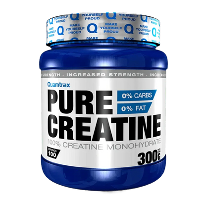 Quamtrax Pure Creatine – 100% Creatine Monohydrate, 0% Carbs, 0% Fat (300g / 100 Servings)