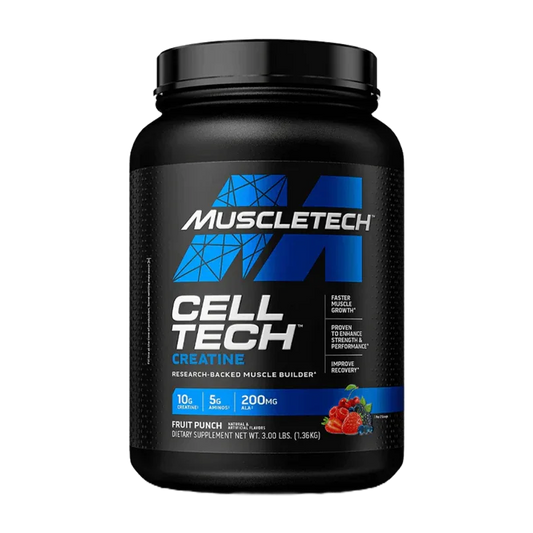 MuscleTech Cell Tech Creatine – Fruit Punch, Research-Backed Muscle Builder (1.36kg / 3lbs)