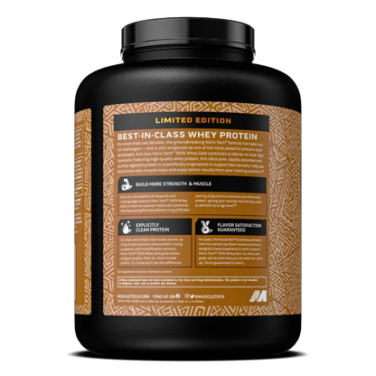 MuscleTech Nitro Tech 100% Whey Gold – Dulce de Leche | Limited Edition | 5.14 lbs