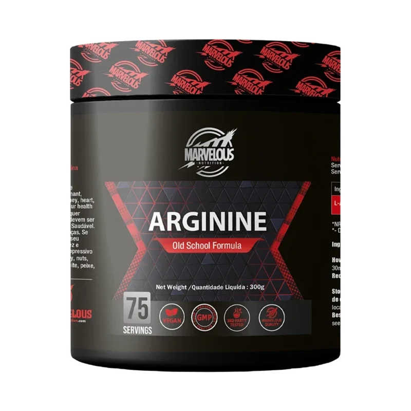 Marvelous Nutrition Arginine – Old School Formula, GMP Certified (300g / 75 Servings)
