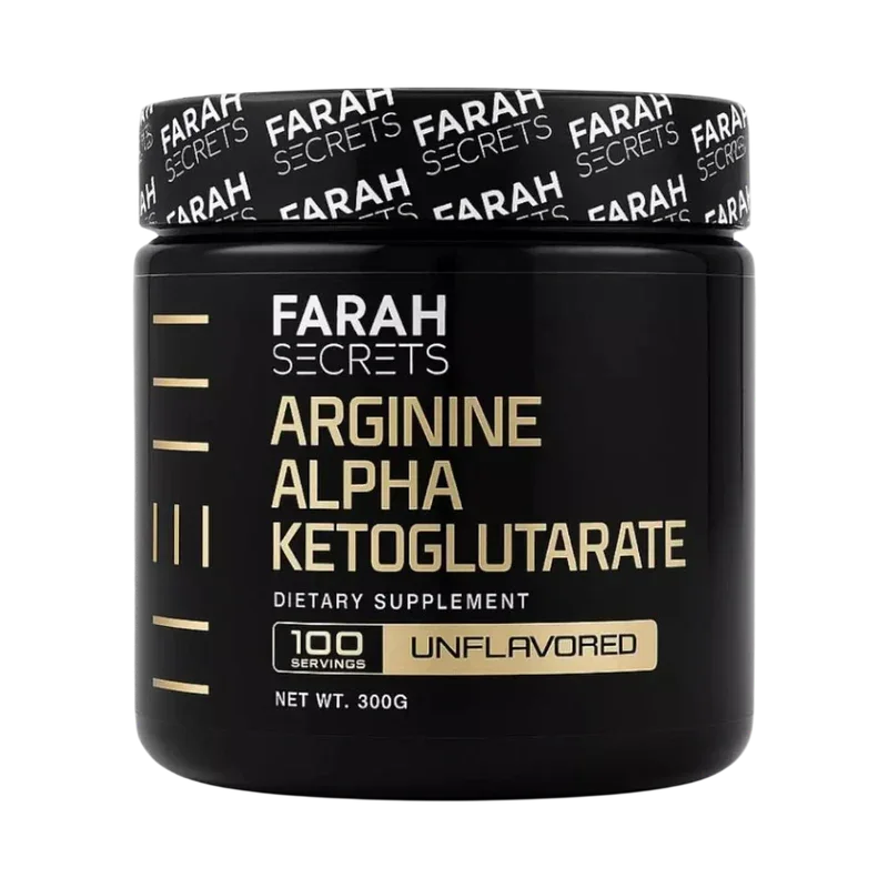 Farah Secrets Arginine Alpha Ketoglutarate (AAKG) – Nitric Oxide & Pump Support, Unflavored (300g / 100 Servings)