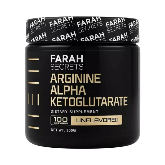 Farah Secrets Arginine Alpha Ketoglutarate (AAKG) – Nitric Oxide & Pump Support, Unflavored (300g / 100 Servings)