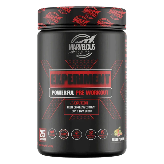 Marvelous Nutrition Experiment – Powerful Pre-Workout, High Caffeine, Fruit Punch (25 Servings)