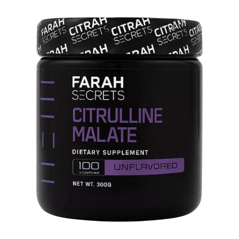 Farah Secrets Citrulline Malate – Pure Pump & Endurance, Unflavored (300g / 100 Servings)