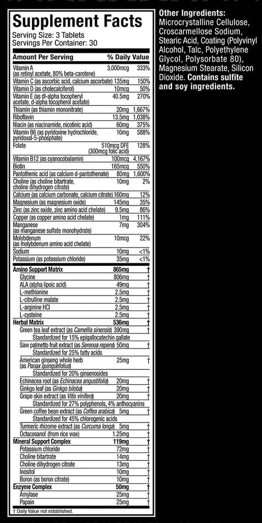 Nutrex Research Vitadapt Complete – Premium Sports Multivitamin | Be Unstoppable | 90 Capsules