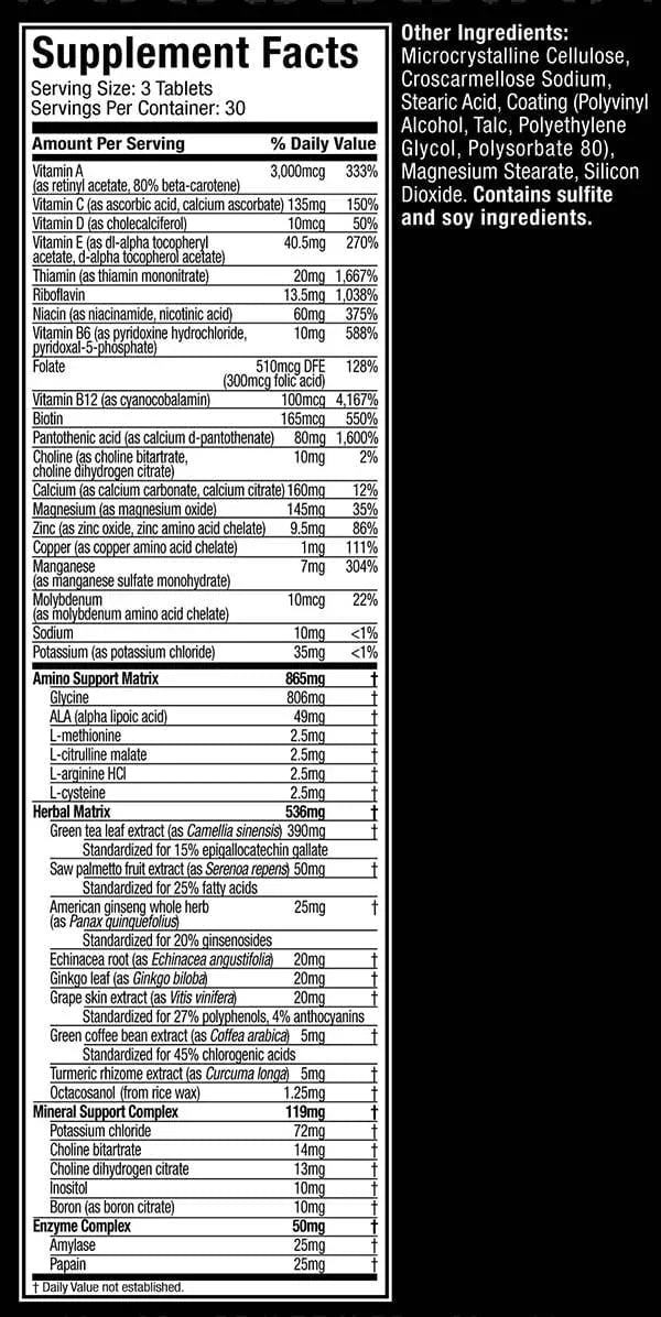 Nutrex Research Vitadapt Complete – Premium Sports Multivitamin | Be Unstoppable | 90 Capsules
