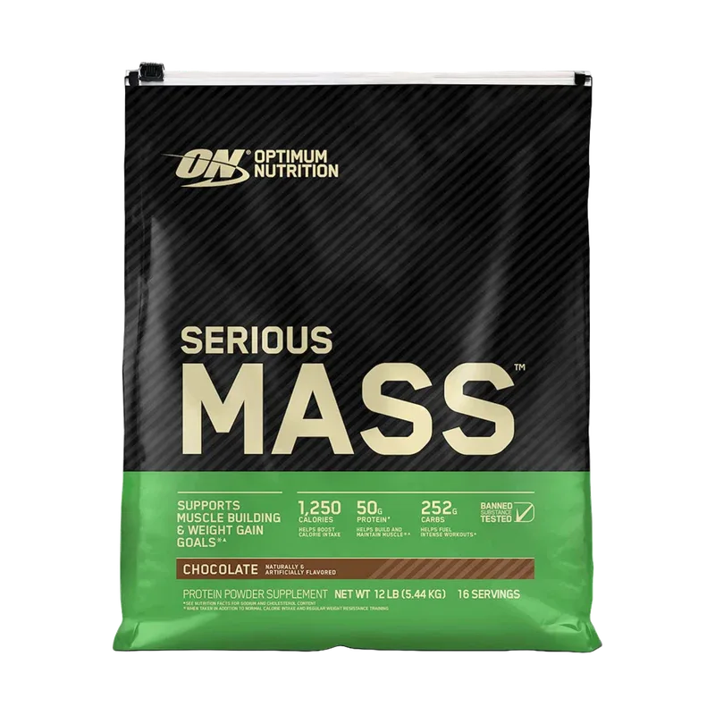 Optimum Nutrition Serious Mass Gainer – Chocolate (12lbs / 5.44kg)
