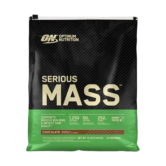 Optimum Nutrition Serious Mass Gainer – Chocolate (12lbs / 5.44kg)