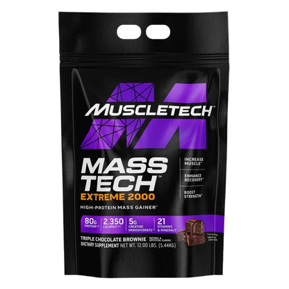 MuscleTech Mass Tech Extreme 2000 – Triple Chocolate Brownie (12lbs / 5.44kg)