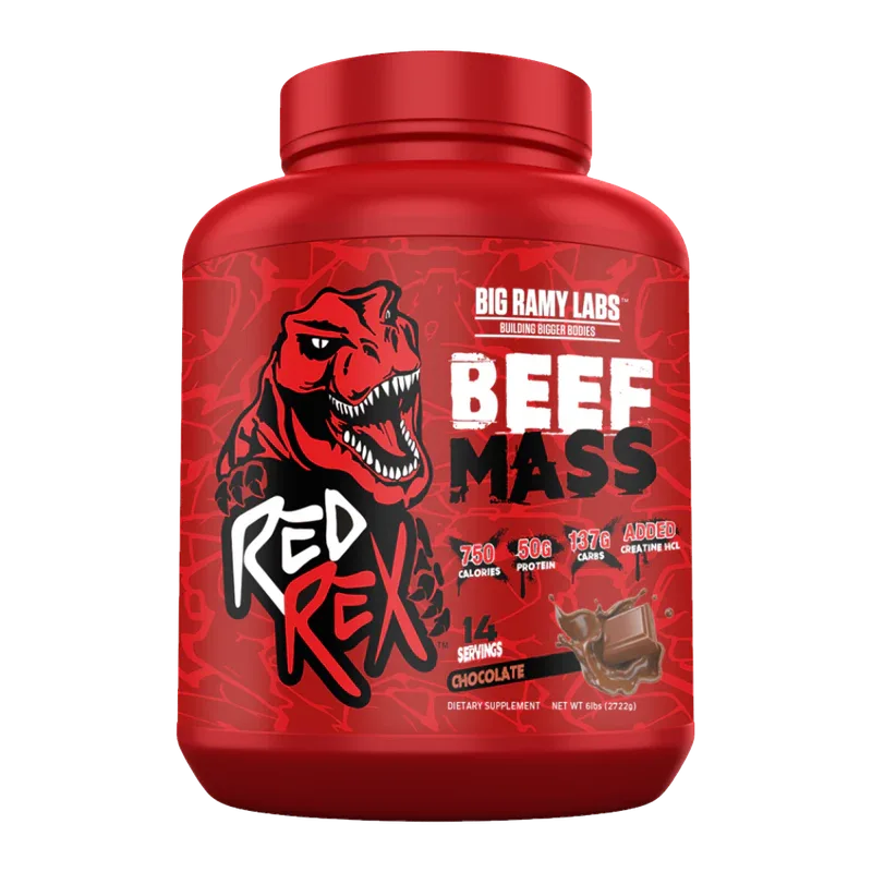 Big Ramy Labs Red Rex Beef Mass Gainer – Chocolate (6lbs / 2722g)