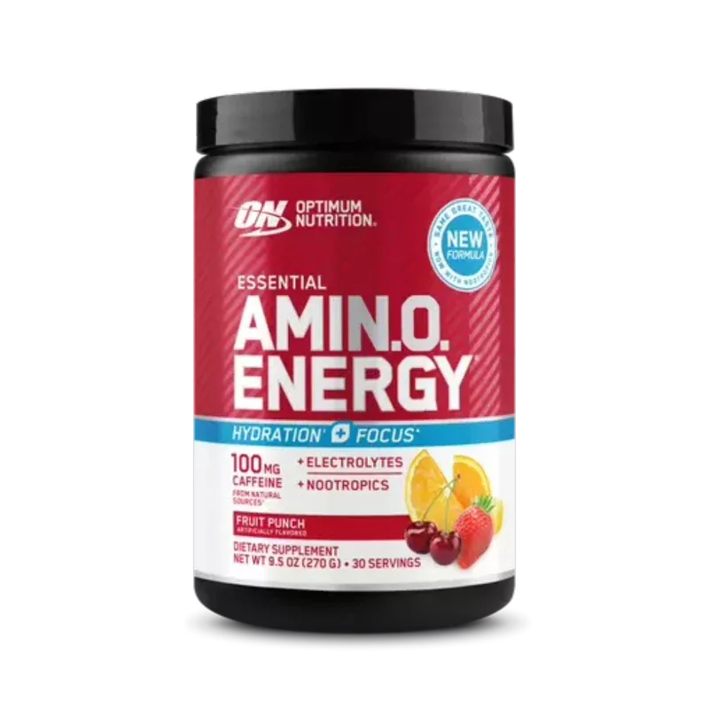 Optimum Nutrition Essential Amino Energy + Hydration & Focus – Fruit Punch (270g / 30 Servings)