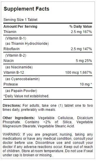 Puritan's Pride B-Complex with B-12 – Vegetarian Daily Energy & Nervous System Support | 90 Tablets