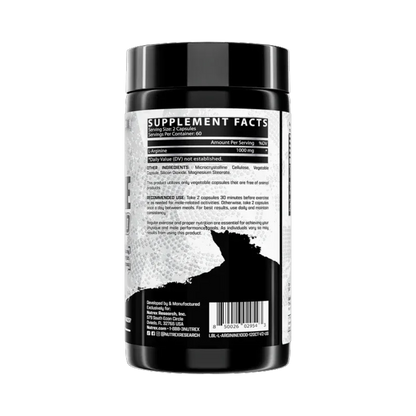 Nutrex Research L-Arginine 1000 - Nitric Oxide Booster | 120 Capsules