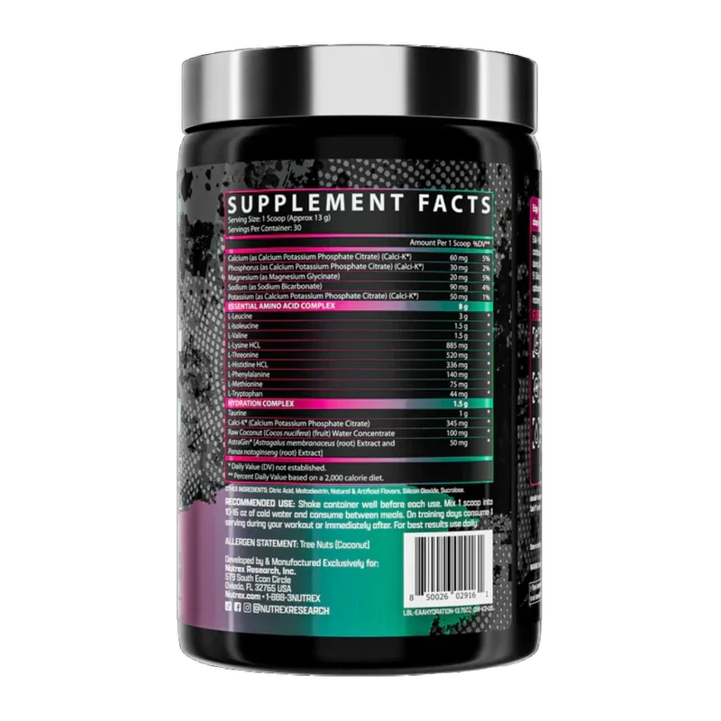 Nutrex Research EAA+ Hydration – Strawberry Watermelon (390g / 30 Servings)