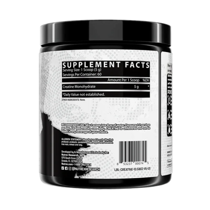 Nutrex Research Creatine Monohydrate – Pure & Micronized, Unflavored (300g / 60 Servings)