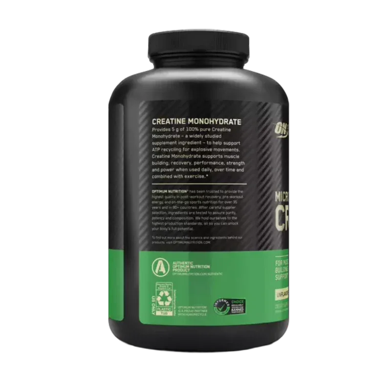 Optimum Nutrition Micronized Creatine Powder – Unflavored (600g / 120 Servings)